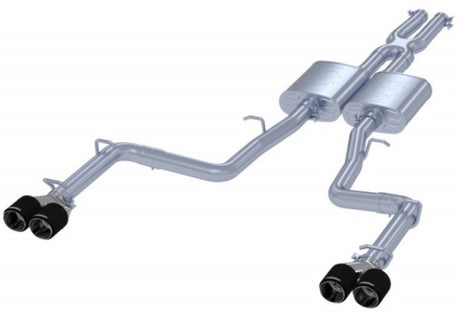 2015-2026 Challenger 3.6L SS 2.5" Quad Tip Split Rear Exit Carbon Fiber Tips - View 5 | Dirty Garage