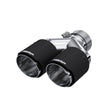 Universal 3" ID Dual 4" OD Staggered Dual Wall Carbon Fiber Exhaust Tip | Dirty Garage
