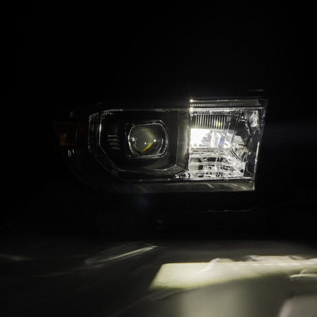 2007-2017 Tundra Sequoia Luxx-Series LED Projector Chrome Headlight Active Light Sequential Signal DRL - View 3 | Dirty Garage