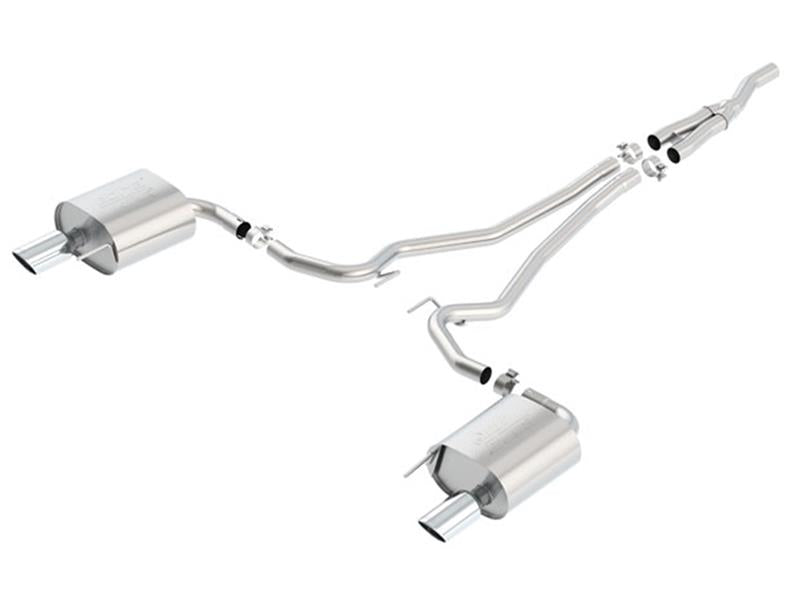 Borla Atak Cat Back 15-17 Ford Mustang 2.3L EcoBoost MT/AT 2.25in pipe 4in tip - View 4 | Dirty Garage