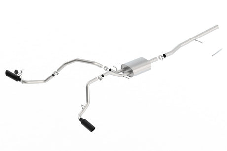 Borla 14-16 Chevrolet Silverado 1500 5.3L ATAK Catback Exhaust w/ Black Chrome Tips - View 3 | Dirty Garage