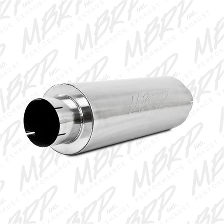 MBRP Universal Quiet Tone Muffler 5in Inlet /Outlet 8in Dia Body 31in Overall - View 3 | Dirty Garage