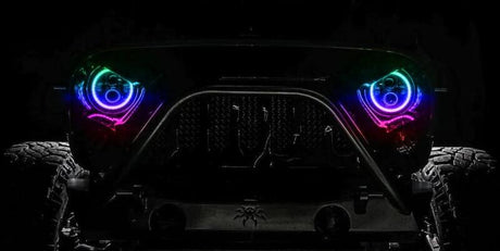 2007-2017 Wrangler Gladiator 7in High Powered LED Headlights Pair Dynamic - View 19 | Dirty Garage