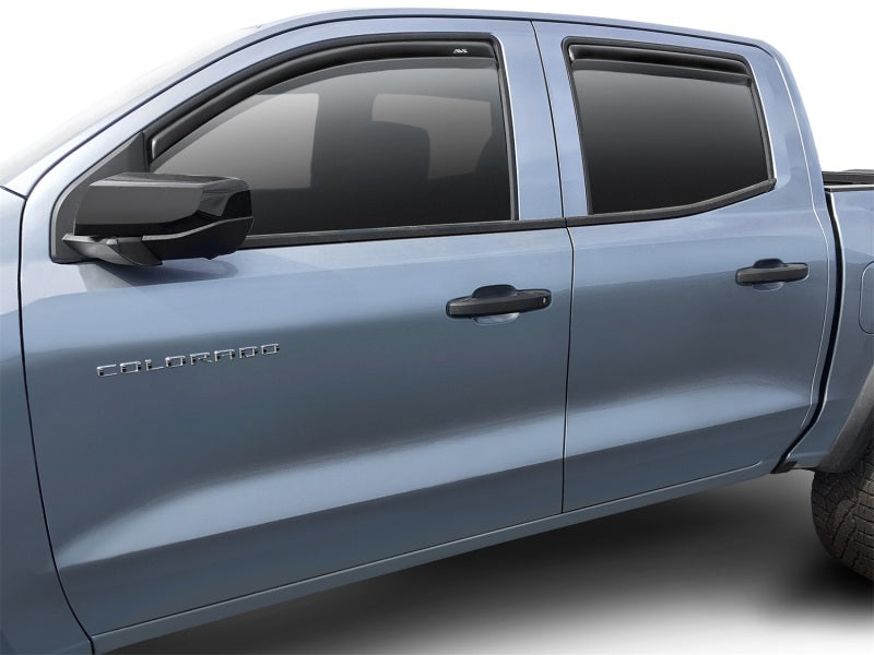 2023 GM Colorado In-Channel Ventvisor Low Profile Deflectors Smoke 4-Piece - View 5 | Dirty Garage