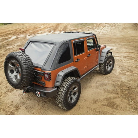Rugged Ridge Bowless Soft Top Black Diamond 4-Door 07-18 Jeep Wrangler JK - View 5 | Dirty Garage