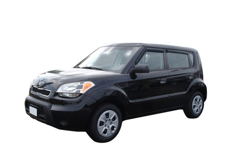 2009-2013 Soul Ventvisor Outside Mount Window Deflectors Smoke 4-Piece - View 3 | Dirty Garage