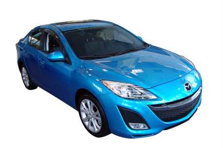 2010-2013 Mazda 3 Ventvisor Outside Mount Window Deflectors Smoke 4-Piece - View 4 | Dirty Garage