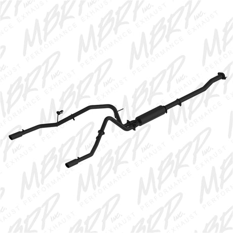 2011-2014 F-150 2.5" Black Coated Cat-Back Dual Rear Exit Exhaust System - View 2 | Dirty Garage
