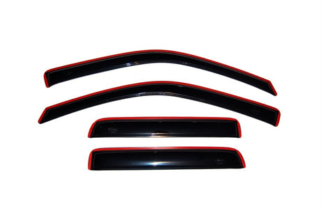 2004-2012 Colorado Crew Cab Front and Rear Window Deflectors Smoke 4-Piece - View 6 | Dirty Garage
