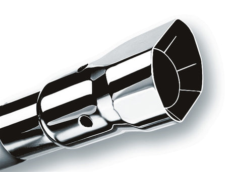Borla Universal Polished Tip Single Square Angle-Cut Intercooled (inlet 2 1/4in. Outlet 2 1/2 x 2 3/ - View 3 | Dirty Garage