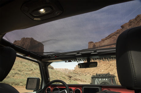 Rugged Ridge Eclipse Sun Shade Black Front 18-20 Jeep Wrangler JLU/JT - View 6 | Dirty Garage