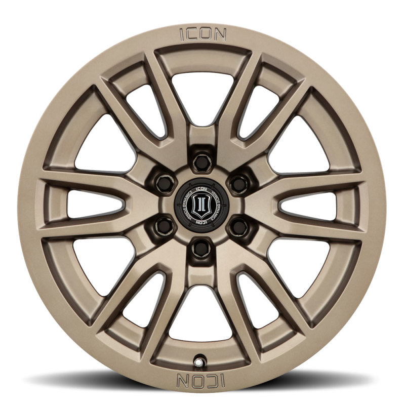 Universal Vector 6 17x8.5 6x5.5 0mm Offset 4.75" BS 106.1mm Bore Bronze Wheel - View 2 | Dirty Garage