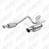 2011-2014 Mustang GT 5.0L Dual Split Rear Street Version T409 3" Cat Back Exhaust System - View 3 | Dirty Garage