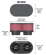 Universal Filter Universal Filter 2 3/8 inch Dual Flange 107mm C-C 3 inch Height - View 4 | Dirty Garage