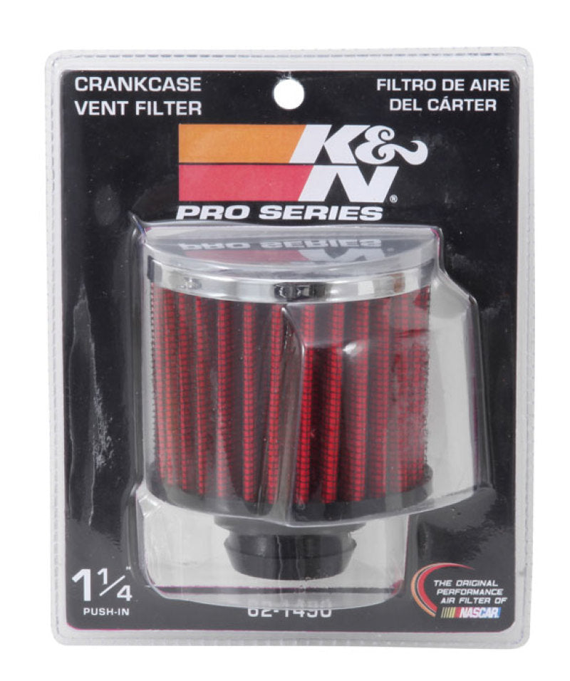 Universal Rubber Base Chrome Top Push-In Crankcase Vent Filter 3in OD x 2-1/2in H. - View 9 | Dirty Garage