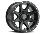 Universal Rebound 17x8.5 Satin Black Wheel 6x5.5 0mm Offset 4.75" BS 106.1mm Bore | Dirty Garage