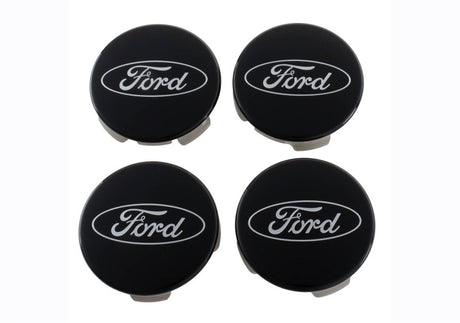 Universal Ford Truck/SUV Black And Chrome Wheel Center Cap Kit - View 2 | Dirty Garage