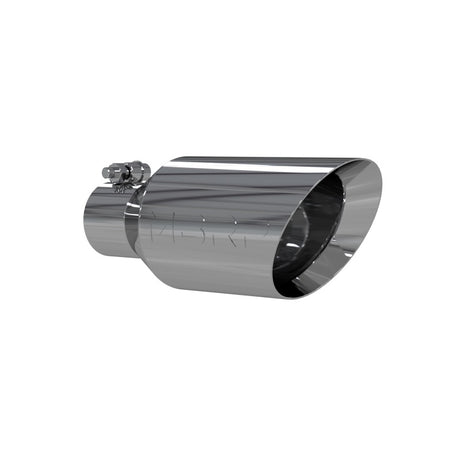 Universal 4.5" O.D Dual Walled Angled Rolled End Tip 2.5" Inlet 12" Length T304 - View 3 | Dirty Garage