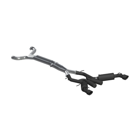 2016-2019 GM Camaro SS 3" Dual Cat Back 4.5" Tips Black Non NPP - View 2 | Dirty Garage