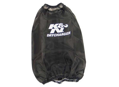 Universal Drycharger Round Tapered Air Filter Wrap 6.5in Base ID/4.5in Top ID/7in H - Black | Dirty Garage