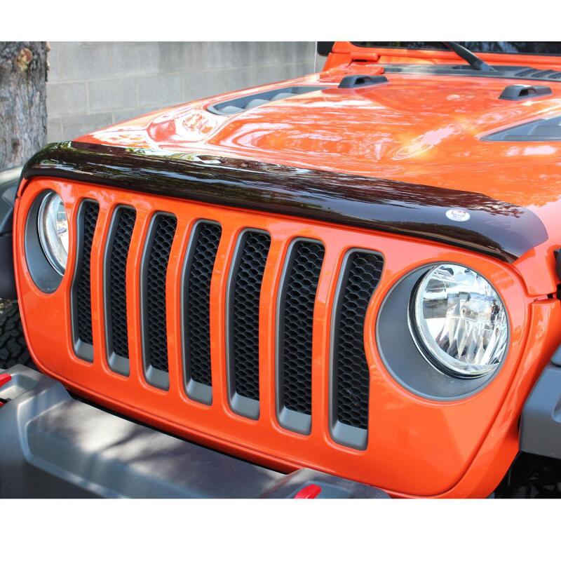 2018-2025 Jeep Wrangler JL Platinum Bug Shield - Smoke - View 4 | Dirty Garage