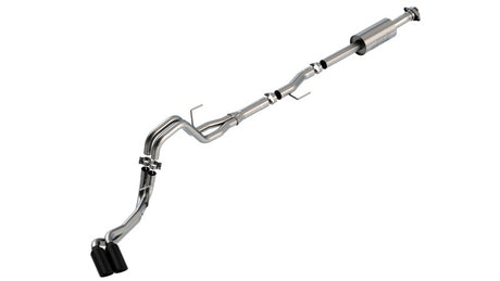 Borla F-150 2021 2.7L/3.5L 4dr CC SB EC STB Lar/KingR/Plnm/LTD 3/2.25 DSE CB S-Type BLK CHR Tips - View 3 | Dirty Garage
