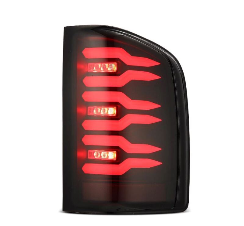 2007-2014 GM 1500 2500HD 3500HD Luxx-Series LED Tail Lights Black Smoked Lens - View 6 | Dirty Garage