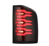 2007-2014 GM 1500 2500HD 3500HD Luxx-Series LED Tail Lights Black Smoked Lens - View 6 | Dirty Garage