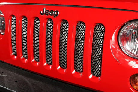 Rugged Ridge Grille Insert Satin Stainless 07-18 Jeep Wrangler - View 3 | Dirty Garage