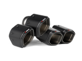 2024+ BMW M5 Hexagonal Carbon Fiber Tail Pipe Set - View 3 | Dirty Garage