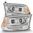 2009-2018 Ram HD Luxx-Series LED Projector Headlights Plank Style Chrome Activation Light Sequential Signal DRL | Dirty Garage