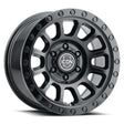 Universal Hulse 17 x 8.5 6 x 5.5 0mm Offset 4.75" BS Double Black | Dirty Garage