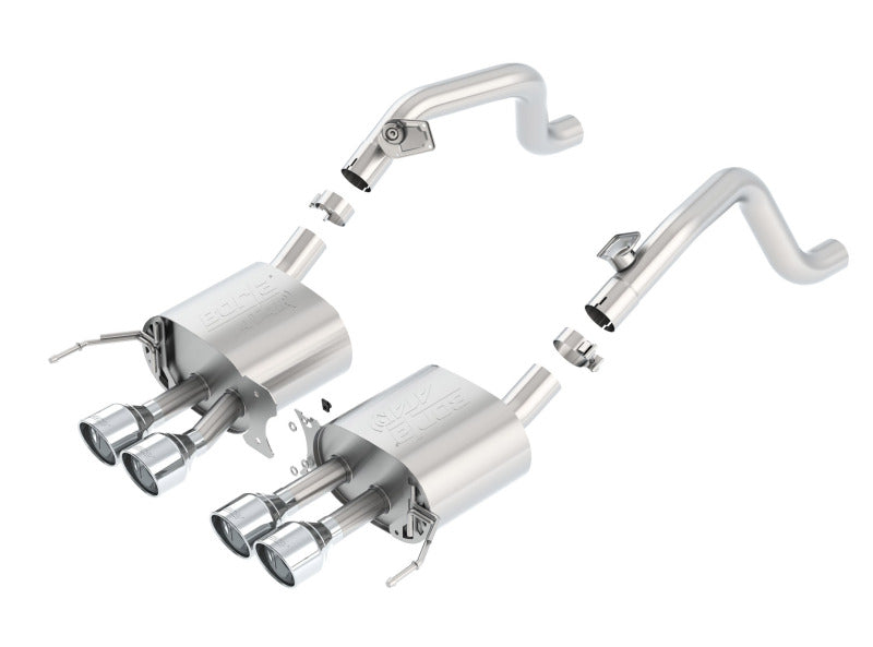 Borla 14-15 Chevy Corvette C7 w/o AFM w/o NPP Atak Rear Section Exhaust Quad Rd RL Tips - View 2 | Dirty Garage