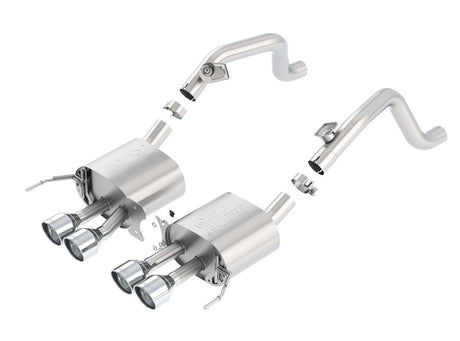 Borla 14-15 Chevy Corvette C7 w/o AFM w/o NPP Atak Rear Section Exhaust Quad Rd RL Tips - View 2 | Dirty Garage