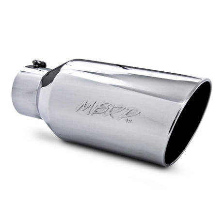 Universal Tip 8" OD Rolled End 5" Inlet 18" Length T304 - View 2 | Dirty Garage
