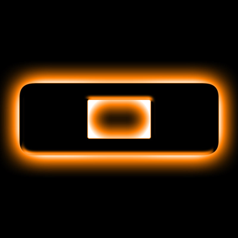 Universal Illuminated LED Letter Badge Matte Black Surface O - View 2 | Dirty Garage
