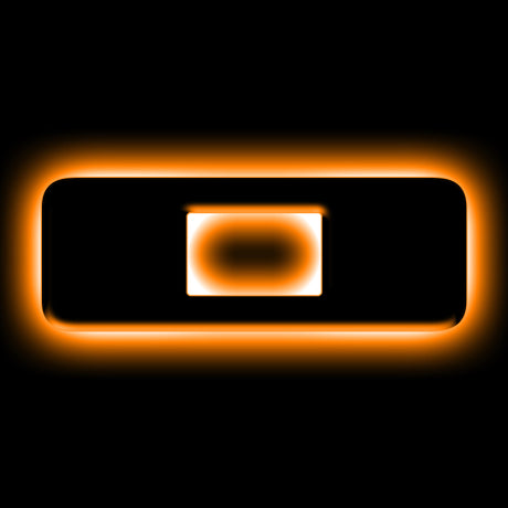 Universal Illuminated LED Letter Badge Matte Black Surface O - View 2 | Dirty Garage