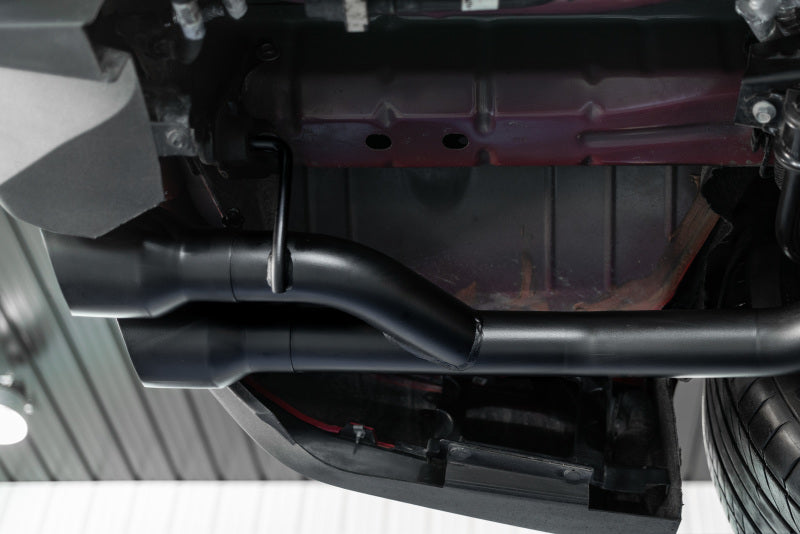 2018-2020 Mustang GT 2.5" Black Coated Dual Axle Back Exhaust 4" Dual Wall Tips - View 5 | Dirty Garage