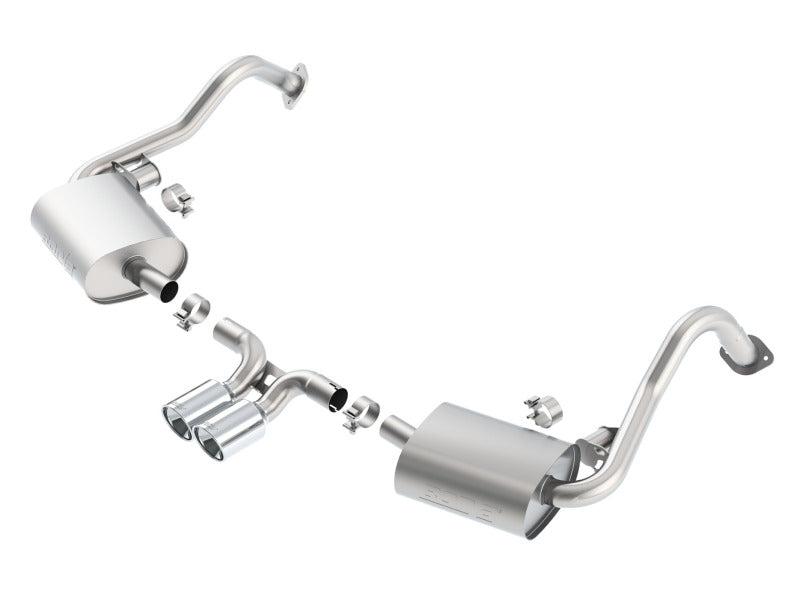 Borla 14-15 Porsche Cayman/Boxster (981) RWD 2Dr Dual Center Rear Exit Catback 4in Tip Exhaust Sys - View 3 | Dirty Garage