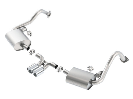 Borla 14-15 Porsche Cayman/Boxster (981) RWD 2Dr Dual Center Rear Exit Catback 4in Tip Exhaust Sys - View 3 | Dirty Garage