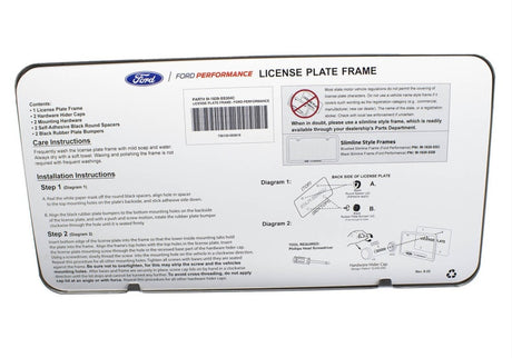 Universal Stainless Steel Ford Performance License Plate Frame - View 13 | Dirty Garage