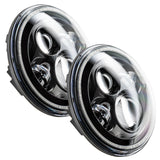 Universal 7" High Powered LED Headlights Black Bezel ColorSHIFT BC1 - View 20 | Dirty Garage