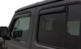 2007-2018 Wrangler Unlimited Front Rear Window Deflectors Smoke 4-Piece - View 4 | Dirty Garage