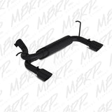2007-2014 Wrangler Rubicon 3.6L 3.8L Axle-Back Dual Rear Exit Black Performance Exhaust System - View 2 | Dirty Garage