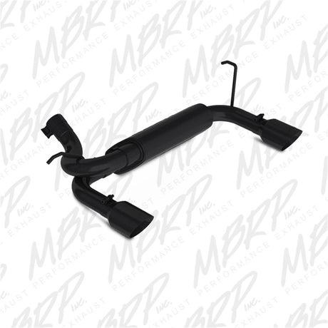 2007-2014 Wrangler Rubicon 3.6L 3.8L Axle-Back Dual Rear Exit Black Performance Exhaust System - View 2 | Dirty Garage