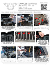 2018-2022 Wrangler Pre-Runner Style LED Grille Kit Blue - View 4 | Dirty Garage
