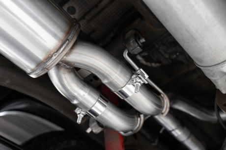 2019-2021 GM 2.5 Dual Split Rear Cat Back Quad Carbon Fiber Tips - View 4 | Dirty Garage