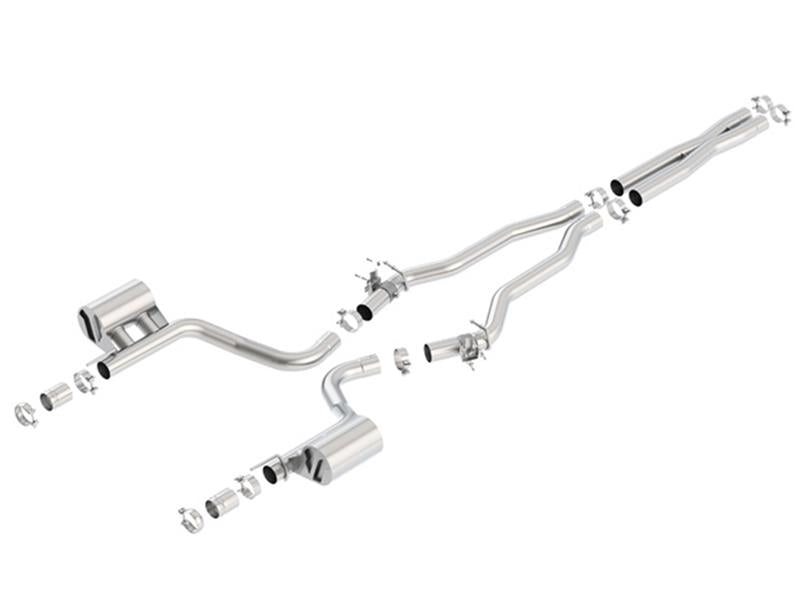Borla 2015 Dodge Charger Hellcat 6.2L V8 ATAK Catback Exhaust w/ Valves No Tips Factory Valance - View 4 | Dirty Garage