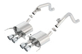 Borla 14-15 Chevy Corvette C7 w/o AFM w/o NPP Atak Rear Section Exhaust Quad Rd RL Tips - View 3 | Dirty Garage