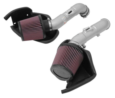 2014-2015 Q50 3.7L V6 Dual Silver Typhoon Short Ram Intakes - View 3 | Dirty Garage